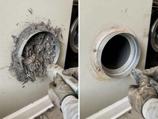 Professional clogged vent cleaning by Town 'n' Country Dryer Vent Cleaning in Town 'n' Country