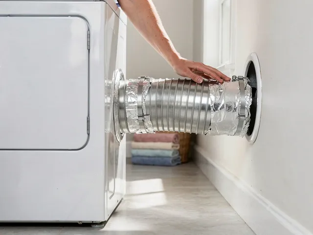Professional dryer vent hose installation by Town 'n' Country Dryer Vent Cleaning in Town 'n' Country