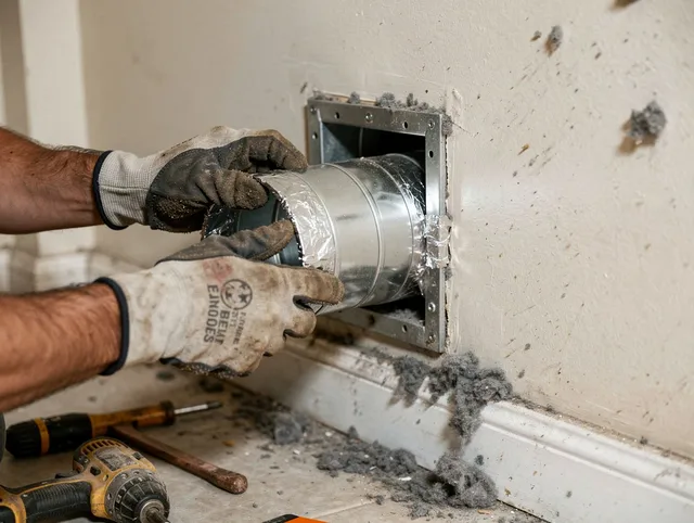 Professional dryer vent repair and installation by Town 'n' Country Dryer Vent Cleaning in Town 'n' Country